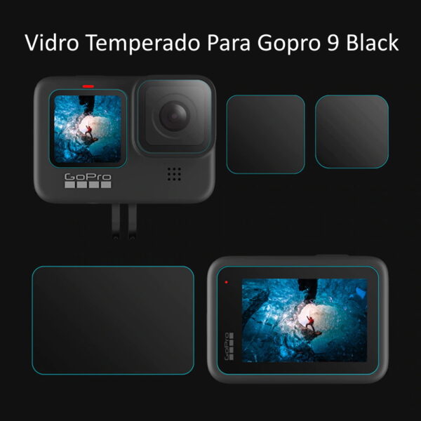 Vidro Temperado Gopro Hero 12 / 11 / 10 / 9 Black - Image 7