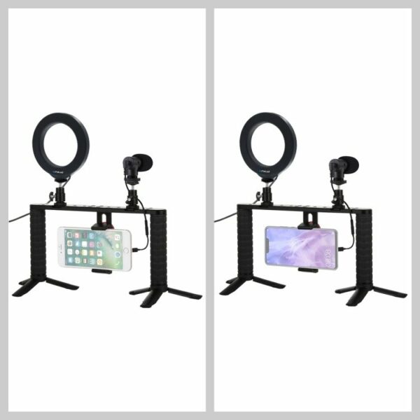 PULUZ - Plataforma de Vlog + LED + Microfone para Telemóvel - Image 3