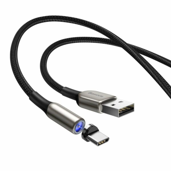 Baseus Zinc Magnetic Cable USB-C 2A 1m Black - Image 3