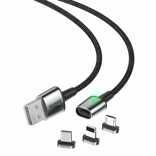 Baseus Zinc Magnetic Cable Kit - 2.4/3A - 1m - Image 8