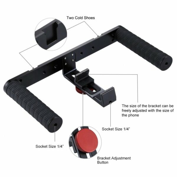 PULUZ - Plataforma de Vlog + LED + Microfone para Telemóvel - Image 5