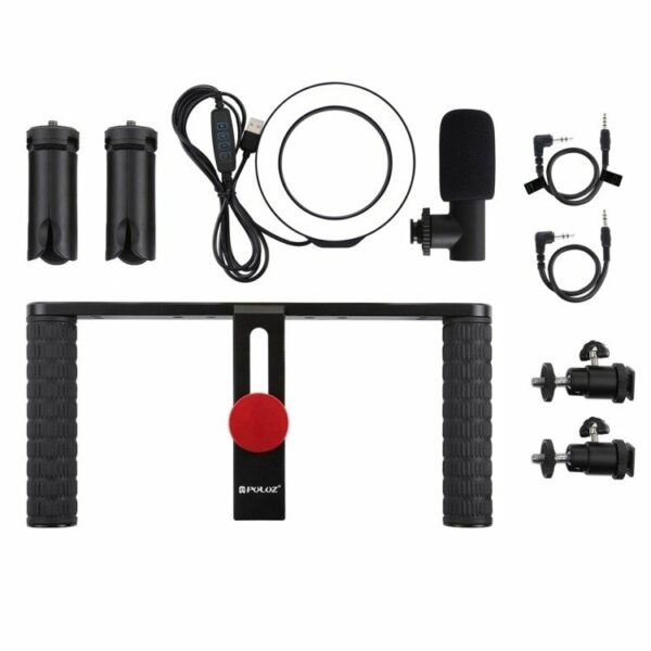 PULUZ - Plataforma de Vlog + LED + Microfone para Telemóvel - Image 6