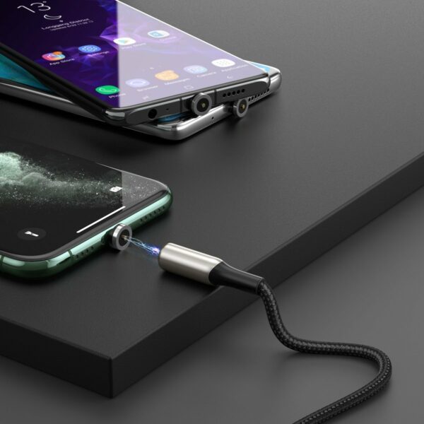 Baseus - Cabo Magnetico USB-C + micro USB + Lightning 2A  - 1m - Image 6