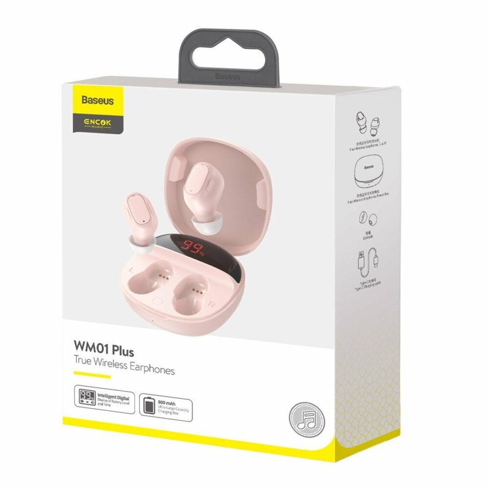 Baseus Encok WM01 Plus ( Branco Ou Rosa ) - Image 8