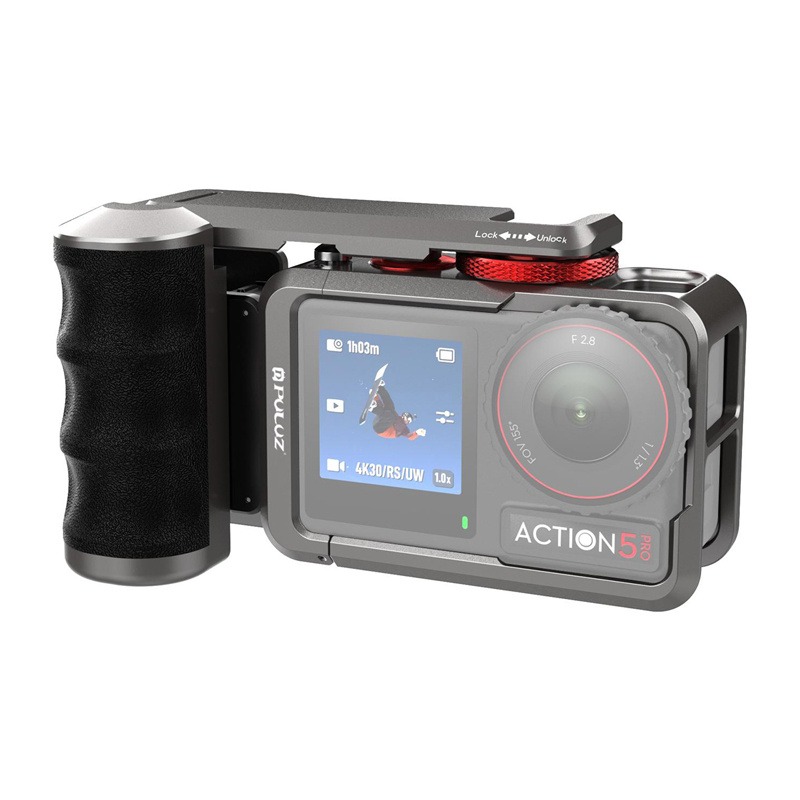 Puluz - StreetGrip + Moldura para DJI Osmo Action 5 Pro / Action 4 / Action 3 - Image 2
