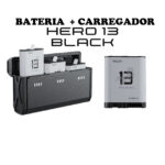 TELESIN - GOPRO 13 - Carregador TRIPLO Com Indicador de Carga + Bateria STAMINA