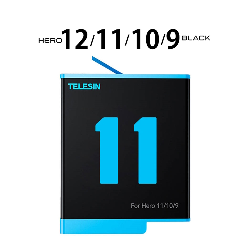 Telesin - Bateria GoPro 12 / 11 / 10 / 9 Black - 1750 mAh - Go Like a Pro