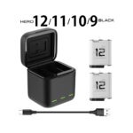 Telesin - Carregador Triplo + Bateria Stamina GoPro 12 / 11 / 10 / 9