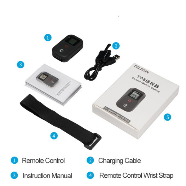 Comando Wifi - Telesin - Gopro Hero 3 / 3+ / 4 / 5 / 6 / 7 / 8 - Image 6
